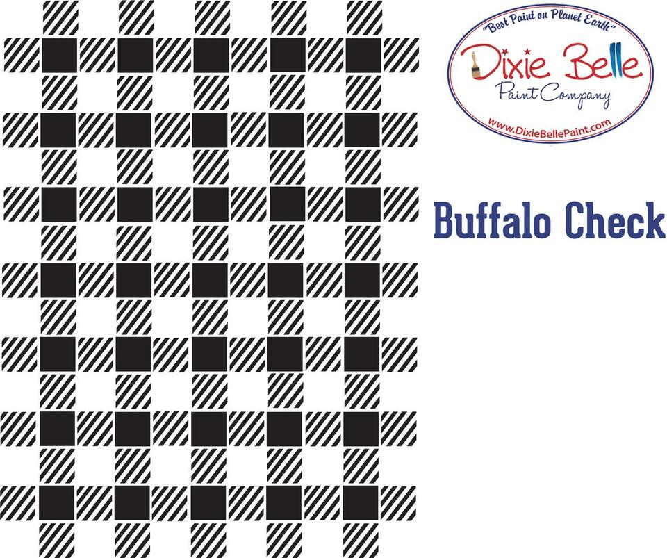 Buffalo Check Stencil - Dixie Belle